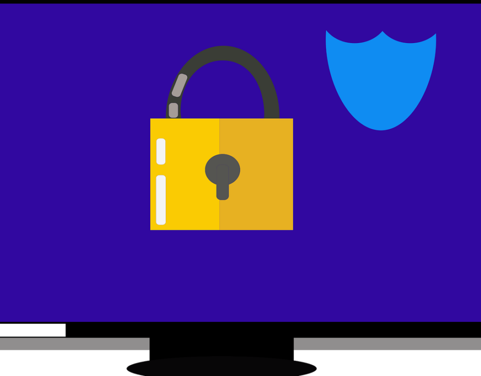 Free secure computer protect computer vector